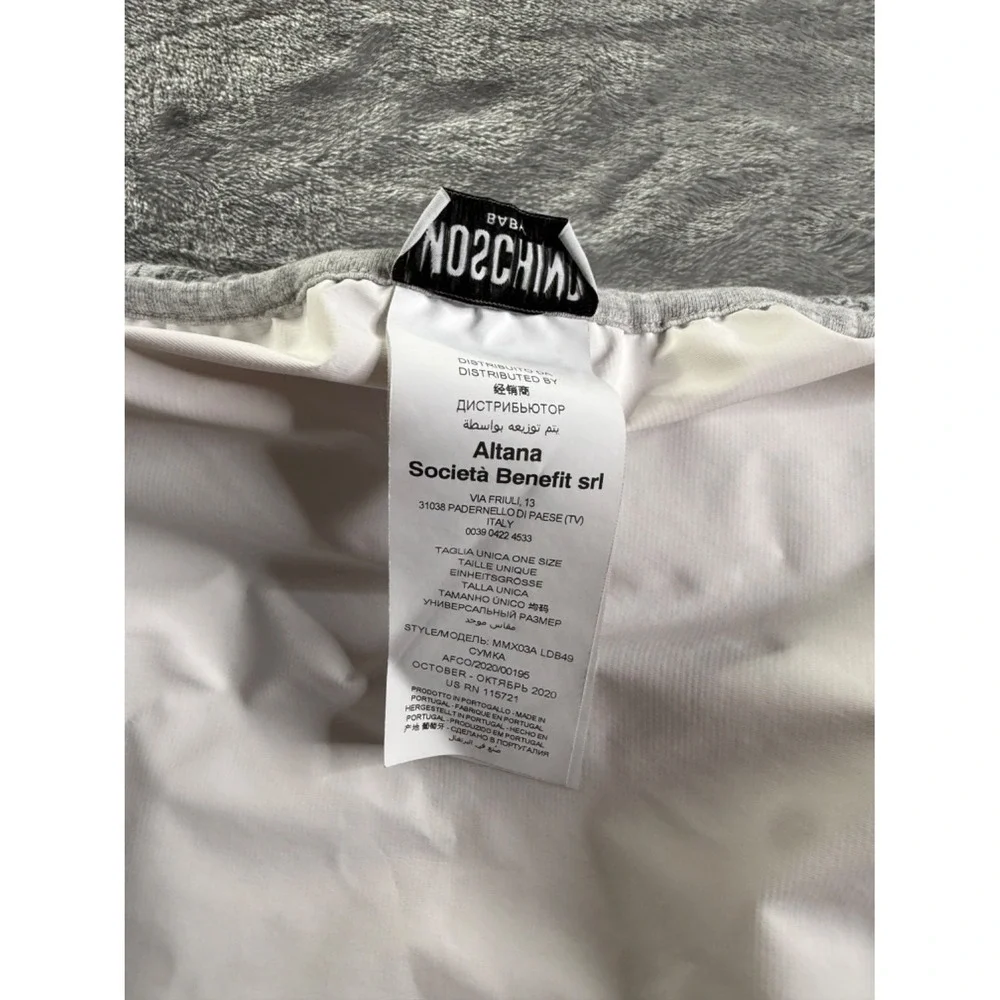 Moschino MMX03A LDB49 Changing Pad Cover One Size Gray Cotton Blend